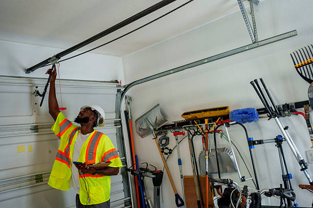 Professional Garage Door Panel Replacement technician working in Evansville, WY